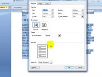 Cách xoay ngang một trang giấy trong word 2010 - Hocmot.net