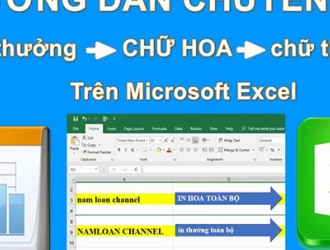 Cách chuyển chữ thường thành chữ in Hoa trong excel