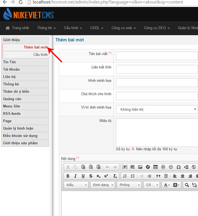 trinh soan thao them bai viet trong nukeviet 01