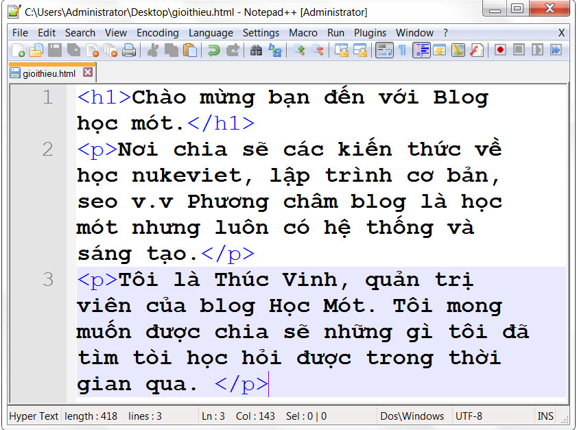 soan thao html dau tien