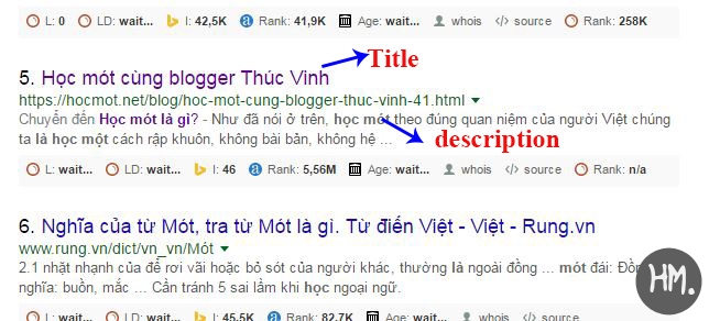 title meta tren ket qua tim kiem