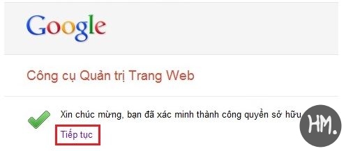 bat dau xac minh thanh cong