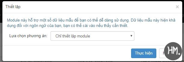 thiet lap module moi